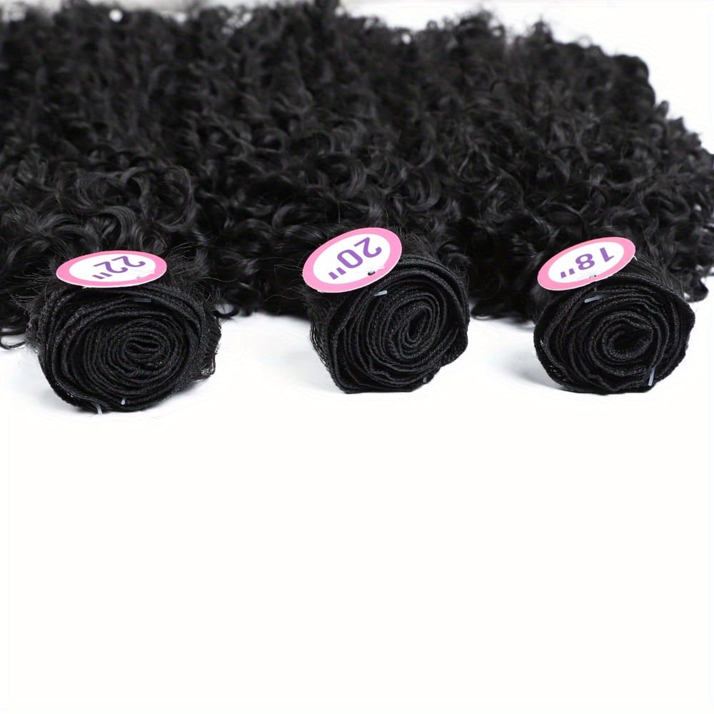 KissICON KissIcon 3 Packs Afro Curly Extensions Closure -
