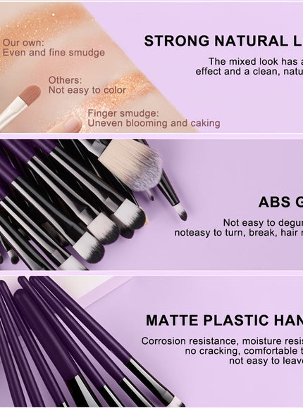 KissICON KissIcon 34Pcs Makeup Brush Set - Soft Synthetic