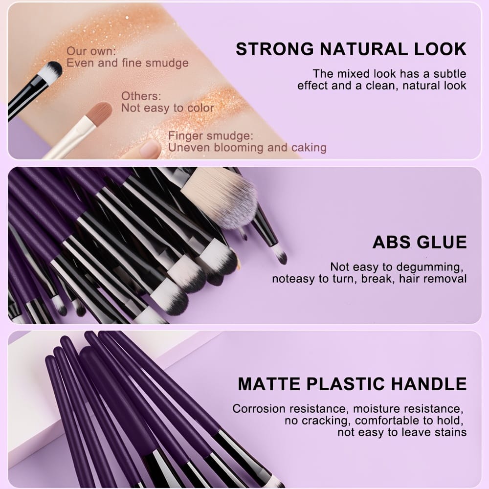 KissICON KissIcon 34Pcs Makeup Brush Set - Soft Synthetic