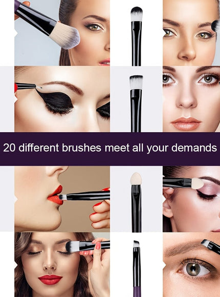 KissICON KissIcon 34Pcs Makeup Brush Set - Soft Synthetic