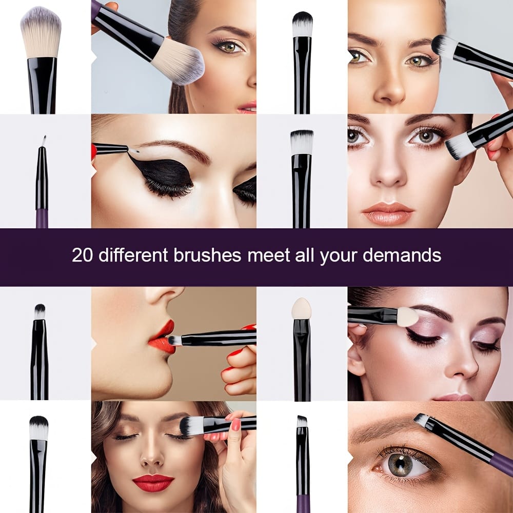 KissICON KissIcon 34Pcs Makeup Brush Set - Soft Synthetic