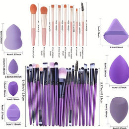 KissICON KissIcon 34Pcs Makeup Brush Set - Soft Synthetic
