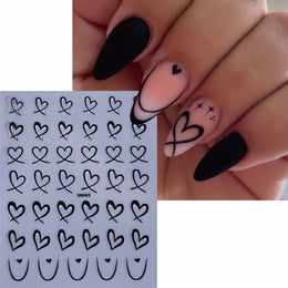 KissICON KissIcon 3Pcs Valentines Heart Nail Art Stickers -