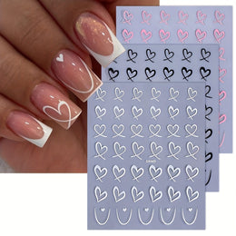 KissICON KissIcon 3Pcs Valentines Heart Nail Art Stickers -