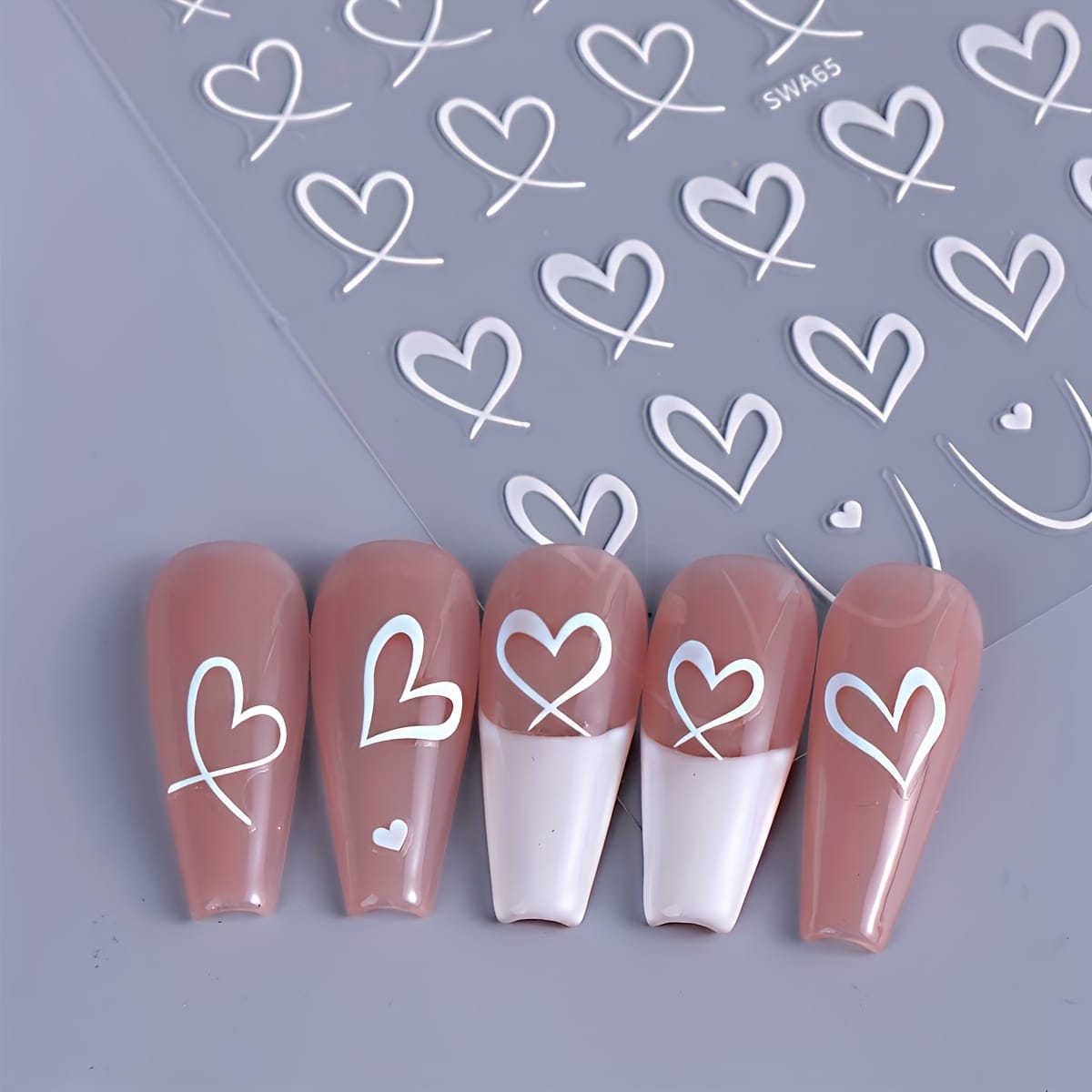 KissICON KissIcon 3Pcs Valentines Heart Nail Art Stickers -