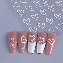 KissICON KissIcon 3Pcs Valentines Heart Nail Art Stickers -
