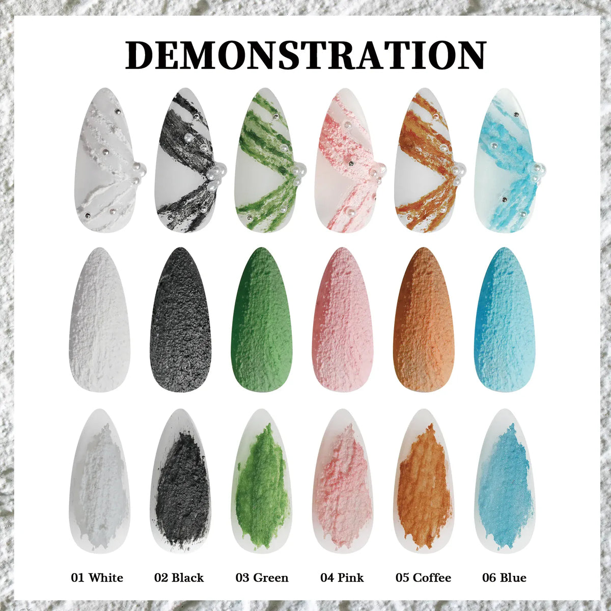 KissICON KissIcon 6 Color Acrylic Carving Gel Nail Polish