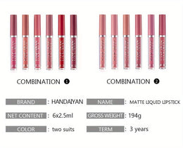 KissICON KissIcon 6pcs Lipstick Set - Smudge Proof Satin