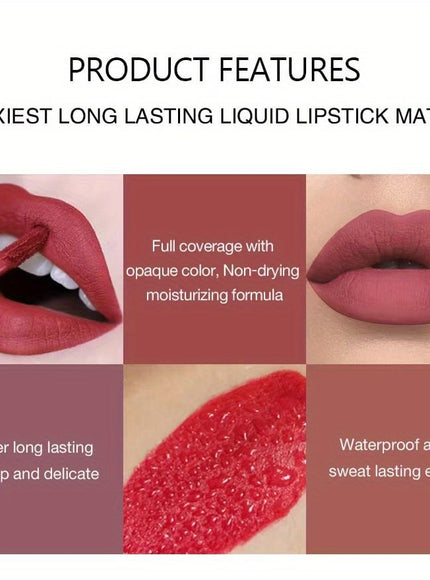 KissICON KissIcon 6pcs Lipstick Set - Smudge Proof Satin