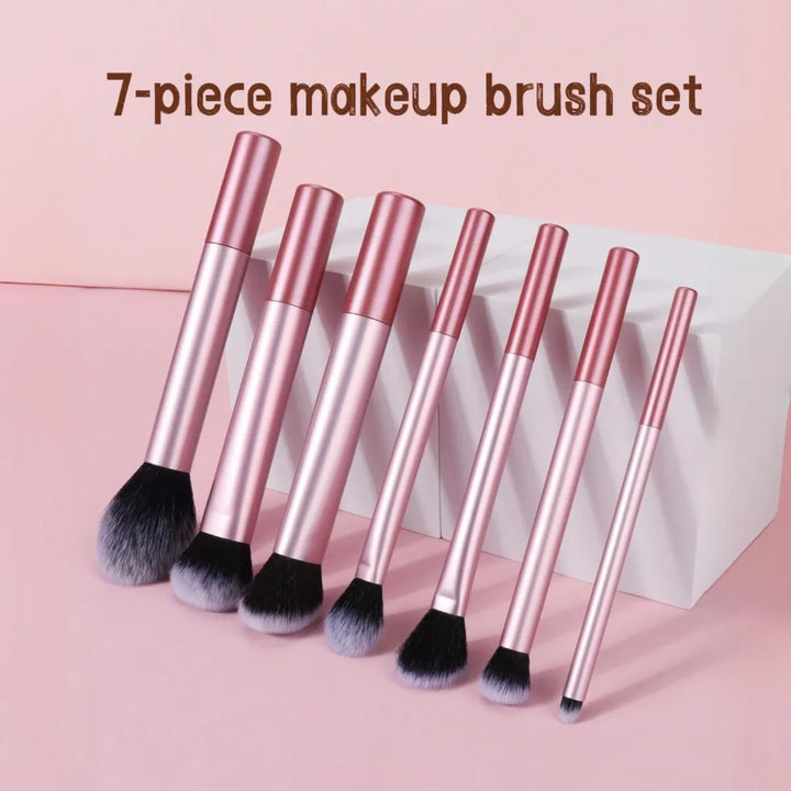 KissIcon 7 Piece Makeup Brush Set - Travel