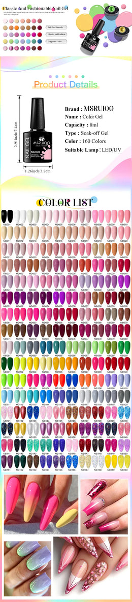KissICON KissIcon 7Pc Nail Gel Polish Set Long Lasting