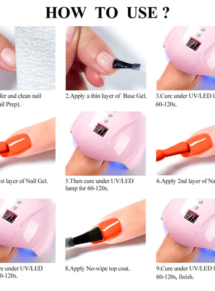 KissICON KissIcon 7Pc Nail Gel Polish Set Long Lasting