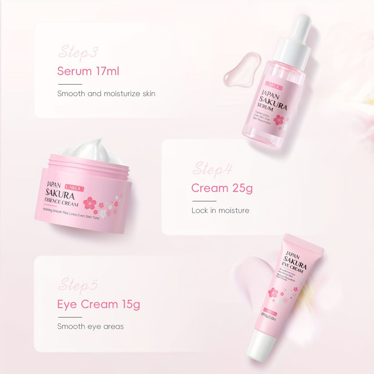 KissICON KissIcon 8 Piece Cherry Blossom Skincare Gift Set