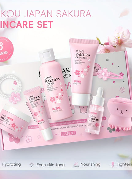KissICON KissIcon 8 Piece Cherry Blossom Skincare Gift Set