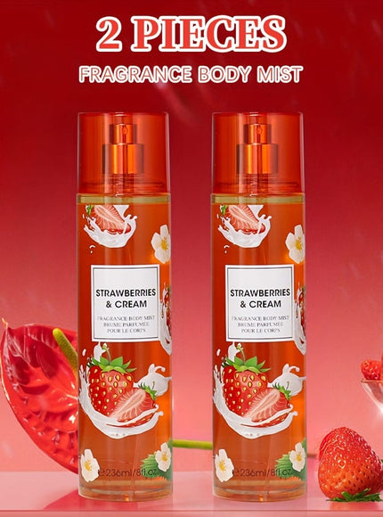 KissICON KissIcon 8oz Body Mist Duo Strawberry Cupcake -