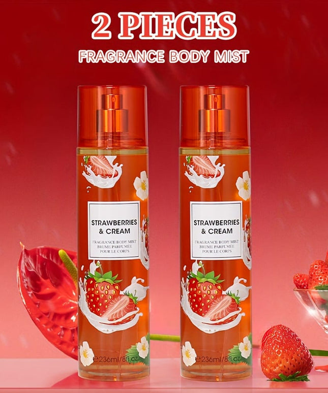 KissICON KissIcon 8oz Body Mist Duo Strawberry Cupcake -