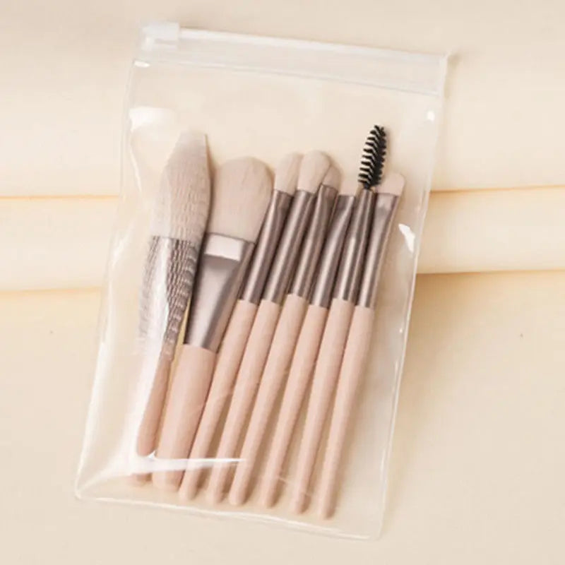 KissICON KissIcon 8pc Macaron Makeup Brushes Set - Soft