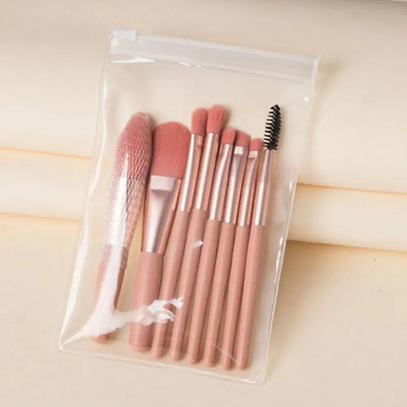 KissICON KissIcon 8pc Macaron Makeup Brushes Set - Soft