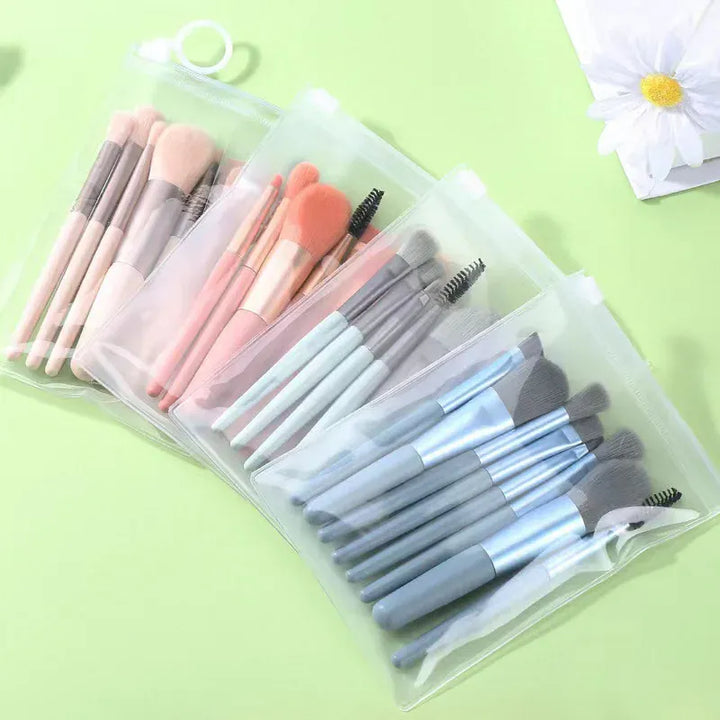 KissIcon 8pc Macaron Makeup Brushes Set - Soft