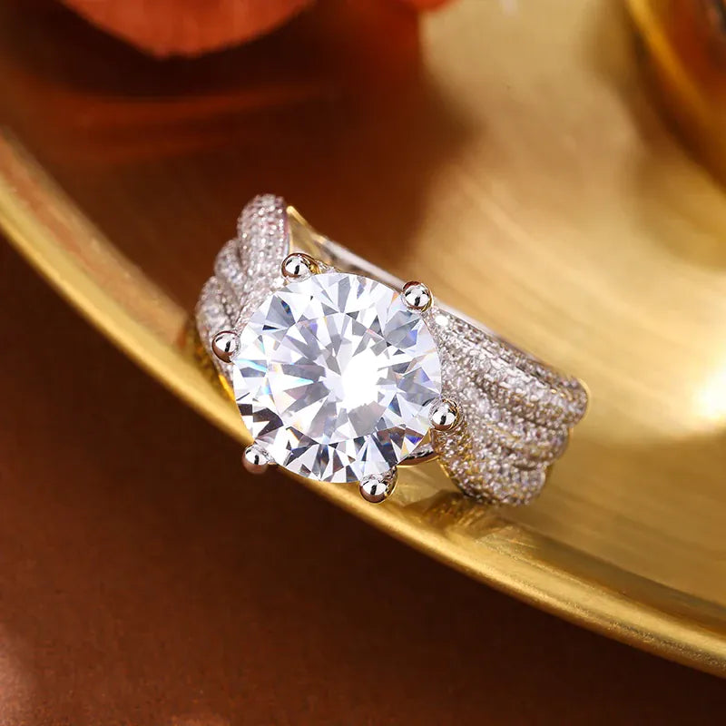 KissICON KissIcon 925 Silver CZ Ring For Women Sparkling Jewelry