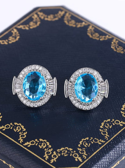 KissICON KissIcon 925 Silver Light Blue Zircon Set For Ladies - Gift