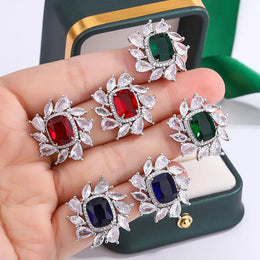 KissICON KissIcon 925 Silver Plated Earrings Women - Shiny Zircon