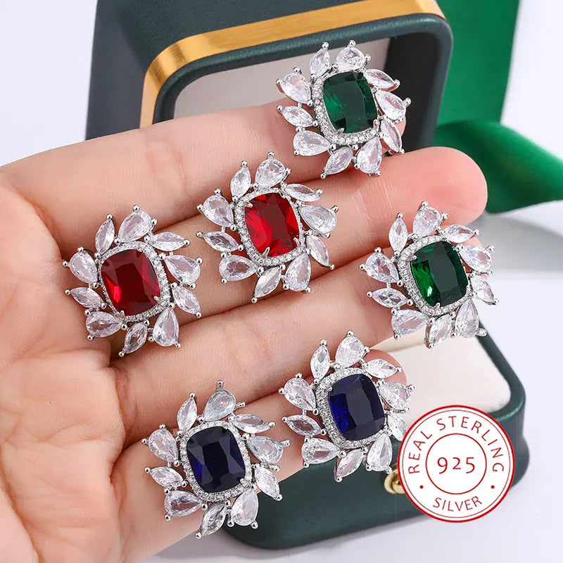 KissICON KissIcon 925 Silver Plated Earrings Women - Shiny Zircon