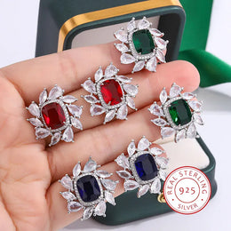 KissICON KissIcon 925 Silver Plated Earrings Women - Shiny Zircon