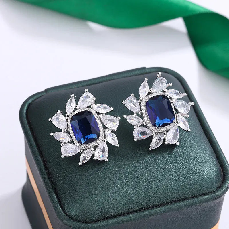 KissICON KissIcon 925 Silver Plated Earrings Women - Shiny Zircon