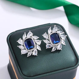 KissICON KissIcon 925 Silver Plated Earrings Women - Shiny Zircon