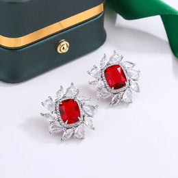 KissICON KissIcon 925 Silver Plated Earrings Women - Shiny Zircon