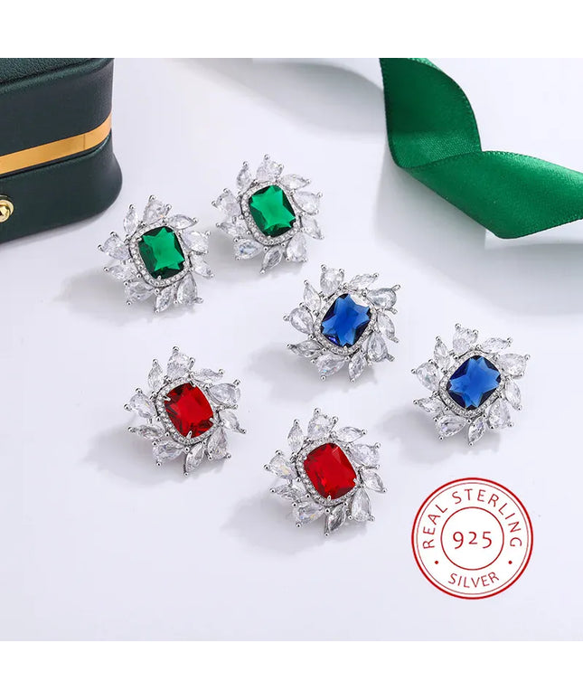 KissICON KissIcon 925 Silver Plated Earrings Women - Shiny Zircon
