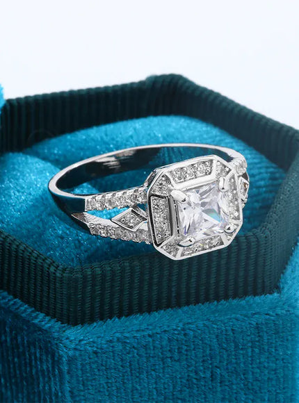 KissICON KissIcon 925 Silver Plated Hip Hop Diamond Ring - Punk Gift