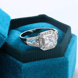 KissICON KissIcon 925 Silver Plated Hip Hop Diamond Ring - Punk Gift