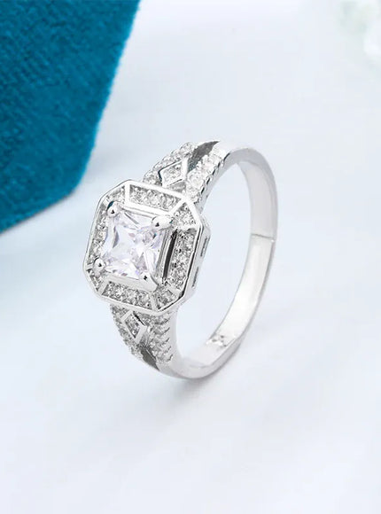 KissICON KissIcon 925 Silver Plated Hip Hop Diamond Ring - Punk Gift