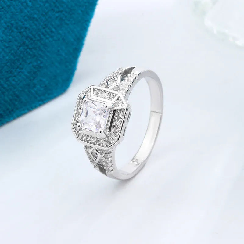KissICON KissIcon 925 Silver Plated Hip Hop Diamond Ring - Punk Gift