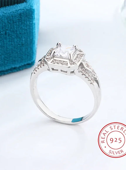 KissICON KissIcon 925 Silver Plated Hip Hop Diamond Ring - Punk Gift