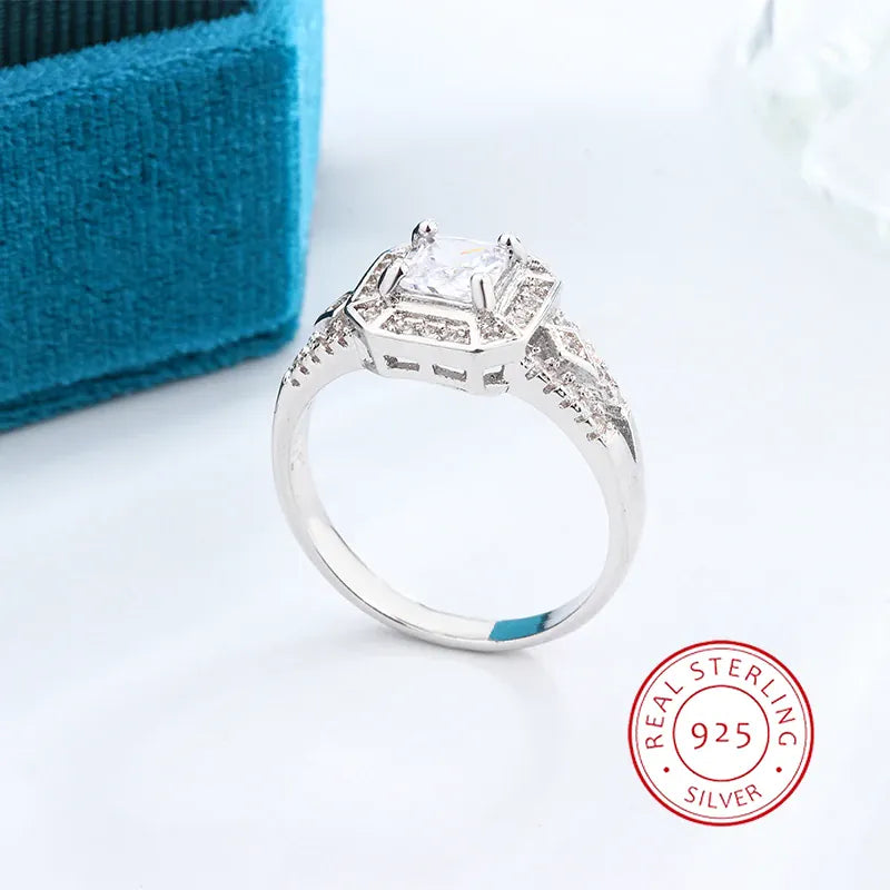 KissICON KissIcon 925 Silver Plated Hip Hop Diamond Ring - Punk Gift