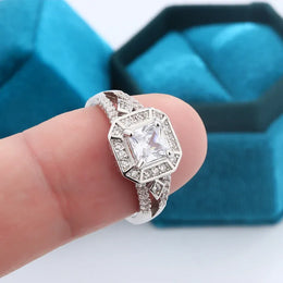 KissICON KissIcon 925 Silver Plated Hip Hop Diamond Ring - Punk Gift