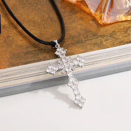 KissICON KissIcon 925 Silver Plated Necklace - Cross Zircon Pendant