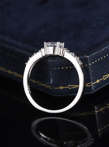 KissICON KissIcon 925 Silver Plated Zircon Ring - Classic Shine