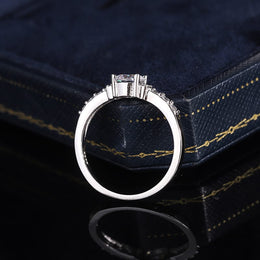 KissICON KissIcon 925 Silver Plated Zircon Ring - Classic Shine