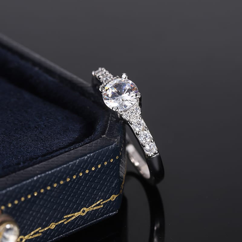 KissICON KissIcon 925 Silver Plated Zircon Ring - Classic Shine