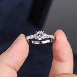 KissICON KissIcon 925 Silver Plated Zircon Ring - Classic Shine