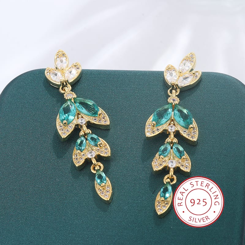 KissICON KissIcon 925 Silver Zircon Earrings - Elegant Long Tassels