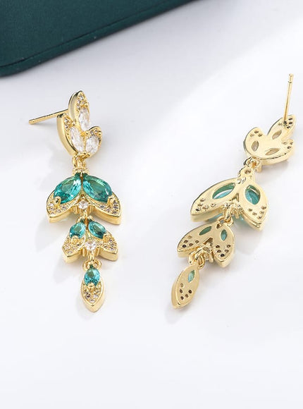 KissICON KissIcon 925 Silver Zircon Earrings - Elegant Long Tassels