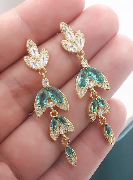 KissICON KissIcon 925 Silver Zircon Earrings - Elegant Long Tassels