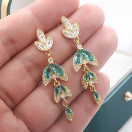 KissICON KissIcon 925 Silver Zircon Earrings - Elegant Long Tassels