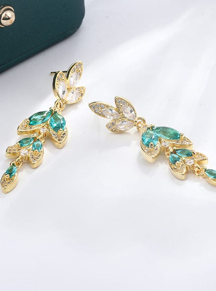 KissICON KissIcon 925 Silver Zircon Earrings - Elegant Long Tassels
