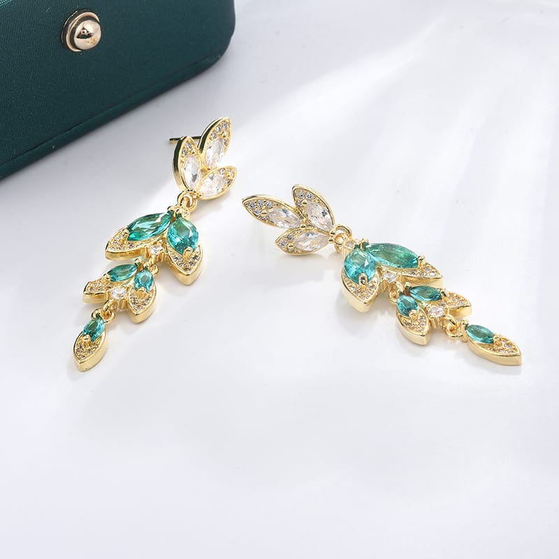 KissICON KissIcon 925 Silver Zircon Earrings - Elegant Long Tassels